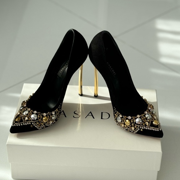 Casadei Blade Embellished Pumps - Picture 11 of 11